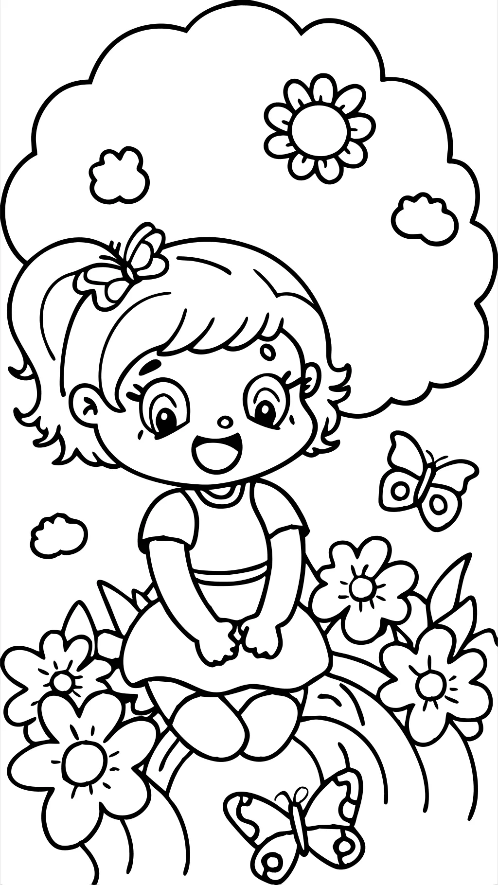 coloriages de petite fille